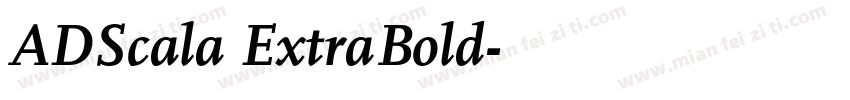 ADScala ExtraBold字体转换